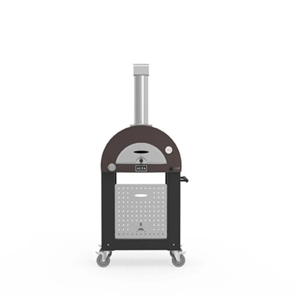 Alfa Forno Moderno 1 Pizze - Grijs - Hout + Onderstel